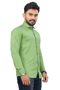 Classic Cotton Spandex Solid Casual Shirts for Men's-thumb2