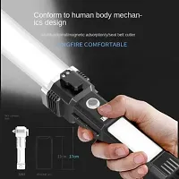 Torch Light,LED 3W Torch Light Rechargeable Torch Flashlight,Long Distance Beam Range Car Rescue Torch with Hammer Window Glass and Seat Belt Cutter Built (Antique)-thumb3