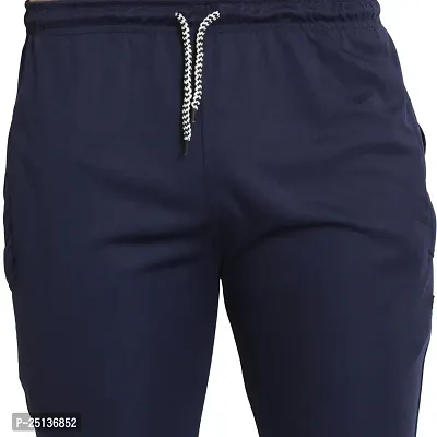 Classic Cotton Spandex Solid Track Pant for Men-thumb2