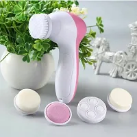NNC 5 in 1 Face Facial Exfoliator Electric Massage Machine Care  Cleansing Cleanser Massager Kit For Smoothing Body Beauty Skin Cleaner facial massager machine for face- Multicolor (without battery)-thumb4