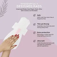 Shyla Care Magic Ultra-soft | Rash free | Leak proof | Box of 60(15*4)Sanitary pads for women - without disposal cover | Zero Toxin napkins | Light Flow (L Magic)-thumb2