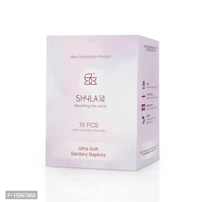 Shyla Care Magic Ultra-soft | Rash free | Leak proof |ALL XL : 30 Sanitary pads for women - with disposal cover | Medium Flow | Zero Toxin napkins (XL Magic)-thumb0