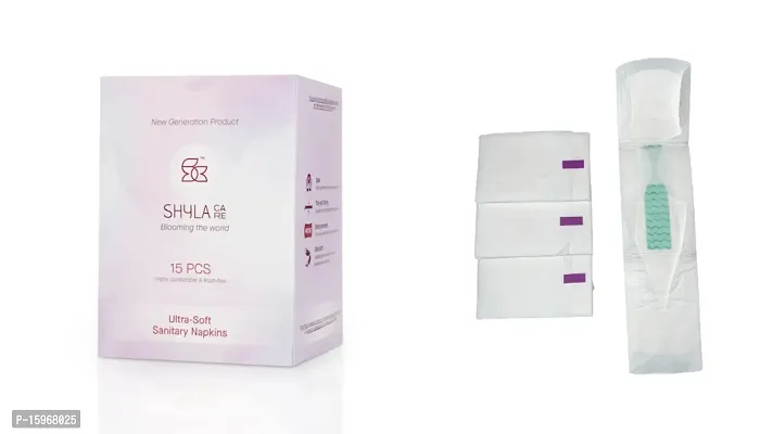 Shyla Care Anti Bacteria Anti rash Sanitary Pads Box of 15 Pads) XXXL size 3 box of 15 pads 45 pads in total-thumb5