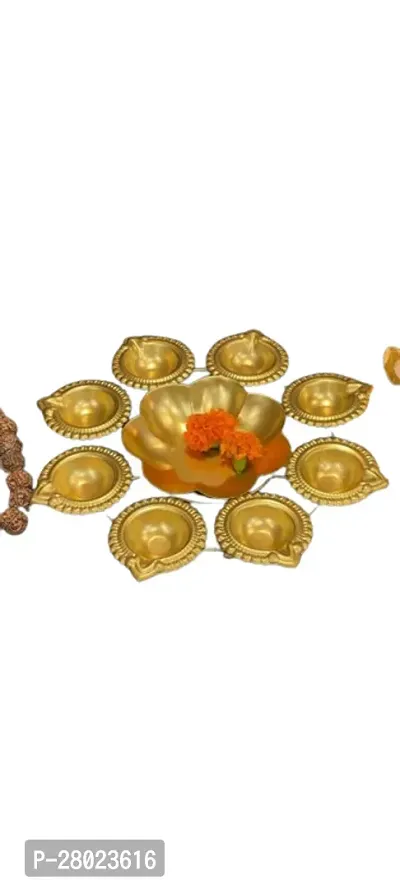 Urli Diya for Home Decoration with Taj Stand Urli Candle Holder for Poojanbsp;