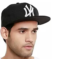 White Ny Embroidery Unisex Hiphop Snapback Cap-thumb1