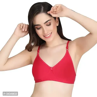 Stylish Cotton Blend Solid Bra For Women-thumb0