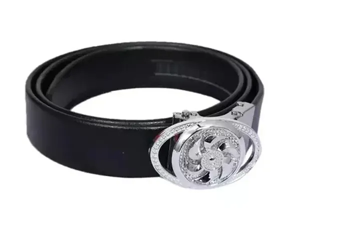 Elegant Leather Solid Belts For Men