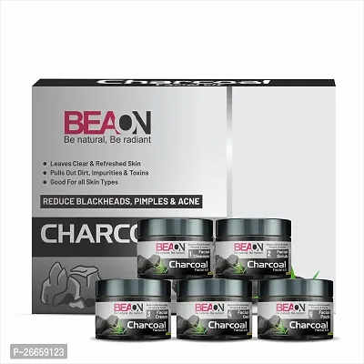 Pure Charcoal Facial Kit Pack Of 5 For Men And Women