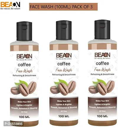 Pure Coffee Facewash Pack Of 3 -100Ml For Men And Women-thumb0