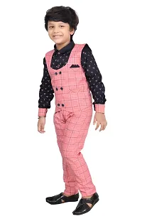 Fabulous Pink Cotton Solid Tops with Trousers For Boys-thumb3