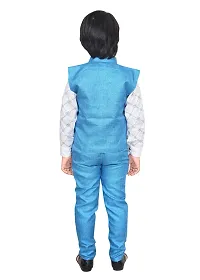 Stylish Fancy Cotton Solid Tops With Trousers For Boys-thumb1