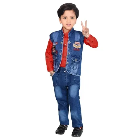 Fabulous Solid Shirts with Jeans For Boys