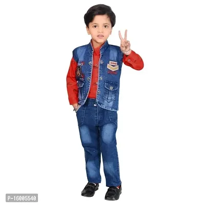 Fabulous Cotton Solid Shirts with Jeans For Boys