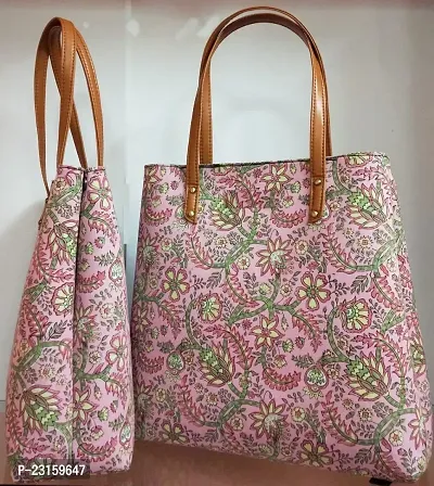 Stylish Multicoloured Fabric Printed Tote Bags For Women-thumb0