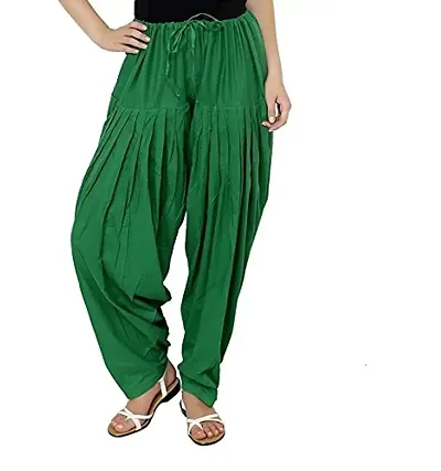 kalpit creations Women's Regular Fit Cotton Patialas & Pyjamas Separates (kalpit_semi-patiyala_Multicolor_Free Size)