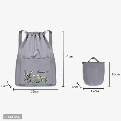 Shivika Large Capacity Folding Travel Bag, Foldable Travel Duffel Bag, Waterproof Travelling Bag, Drawstring Backpack for Outdoor, College Bag for Girl-thumb2