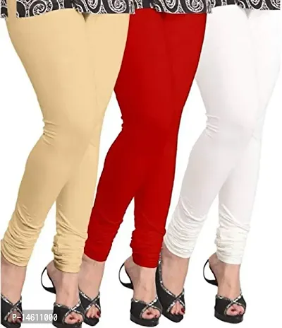Trendy Women Lycra Cotton  Leggings Pack of 3