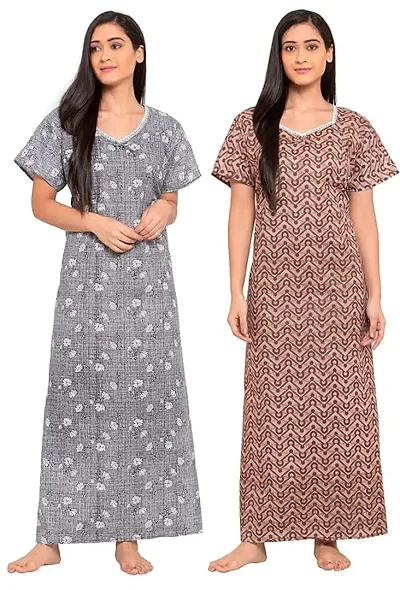 Best Selling Cotton Hosiery Gowns Women's Nightwear 