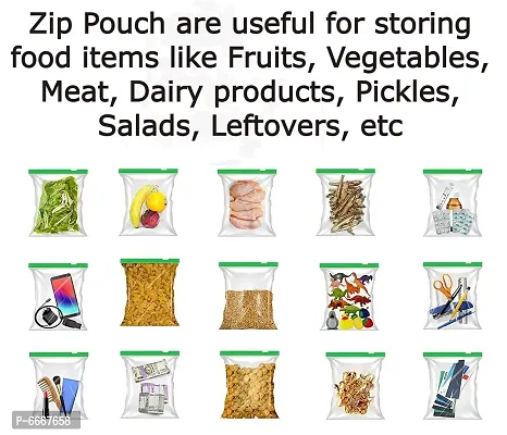 Food Storage Bags 10 Bags In 1 Box Microwave Safe Reusable Washable Transparent and Bpa Free-thumb3