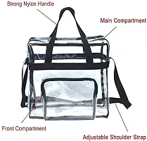pristu Clear Bag Stadium Approved, Cold-Resistant, Lightweight and Waterproof, Transparent Tote Bag and Gym Clear Bag, See Through Tote Bag for Work, Sports Games and Concerts-12 x12 x6-thumb3