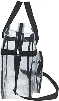 pristu Clear Bag Stadium Approved, Cold-Resistant, Lightweight and Waterproof, Transparent Tote Bag and Gym Clear Bag, See Through Tote Bag for Work, Sports Games and Concerts-12 x12 x6-thumb2