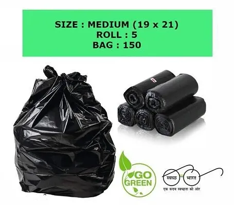 Garbage Bags 5 Rolls For Multipurpose Uses