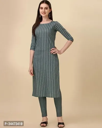 Stylish Green Cotton Kurta For Women