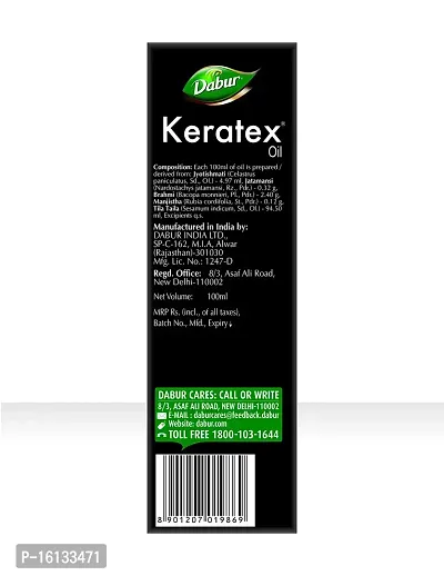Dabur Keratex Oil Ayurvedic Medicinal Oil - Reduces Hairfall by 56.5% -100 ml (Pack of 2)-thumb3