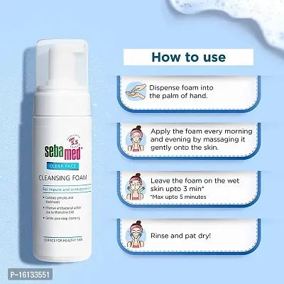 Sebamed Clear Face Cleansing Foam for Acne Prone Skin, 150ml-thumb5