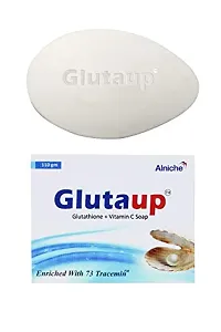 Alniche Gluta Up Soap (Glutathione + Vitamin E + Aloe Vera) 110 gram, White-thumb1