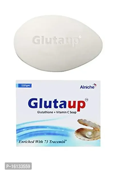 Alniche Gluta Up Soap (Glutathione + Vitamin E + Aloe Vera) 110 gram, White-thumb2