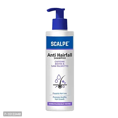 Scalpe Anti Hairfall Shampoo | Caffeine, Biotin, Saw Palmetto, Argan Oil | For Women  Men | 400ml