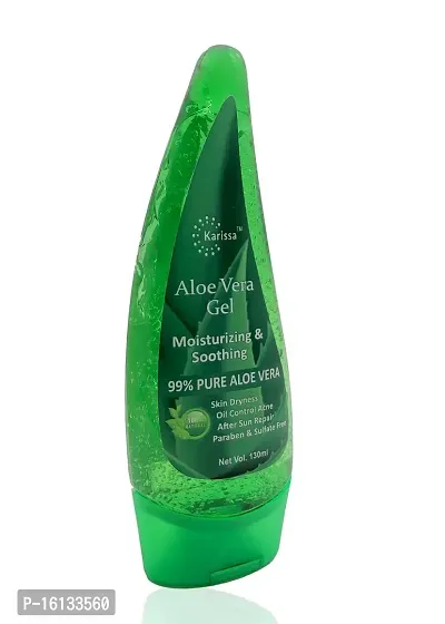 Karissa Aloe vera gel Hydrating After Sun Soothing Gel - No Parabens, Silicones  Color - 130 mL-thumb2