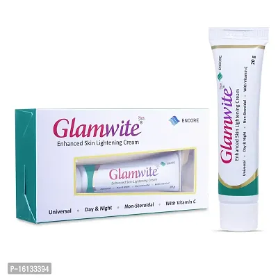 Glamwite Skin Lightening  Brightening Cream | Non-Steroidal, Bleach-Free, Color Free, Paraben Free | Day  Night Cream, Removes Dark Spots, Dark Circles (20gm Pack)-thumb3