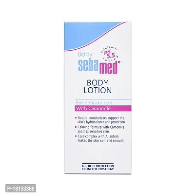 Sebamed Baby Body Lotion 100 ml|Ph 5.5|Camomile  Allantoin| Dermatalogically tested| Sensitive skin-thumb0