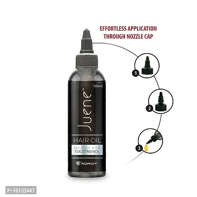 Juene Hair Oil | Enriched with Tocotrienol | Coconut Oil | Antioxidant Support | Hair Protection | Hair Protein | For Damaged Hair | Vegetarian | 100ml,100 ml (Pack of 1)-thumb2