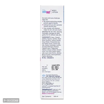 Sebamed Baby Body Lotion 100 ml|Ph 5.5|Camomile  Allantoin| Dermatalogically tested| Sensitive skin-thumb3