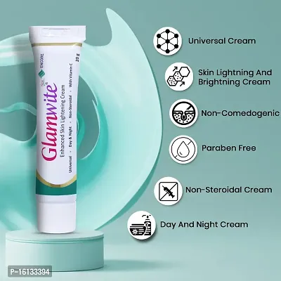 Glamwite Skin Lightening  Brightening Cream | Non-Steroidal, Bleach-Free, Color Free, Paraben Free | Day  Night Cream, Removes Dark Spots, Dark Circles (20gm Pack)-thumb4