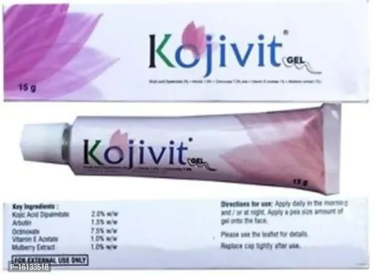 Kojivit Gel Kojic Acid Skin Lightening, Hypomelanotic Skin Pigmentation - 15 Gm