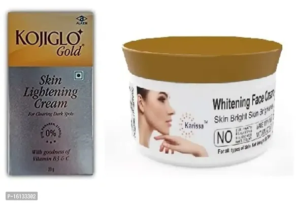 Kojiglo Gold Cream 20g With Karissa Brightening Face cream Combo kit