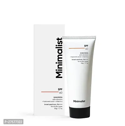 Minimalist Sunscreen Cream SPF 60 PA ++++ | Pregnancy Safe | Photo stable | No White Cast With Potent Antioxidants | For All Skin Types | 50 gm