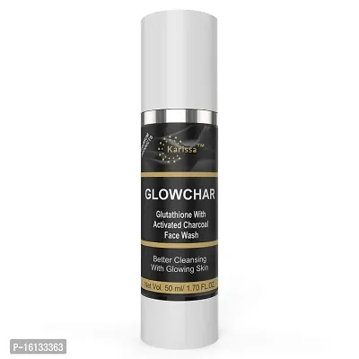 Karissa Glowchar Glutathione with activated charcoal face wash 50ml-thumb2