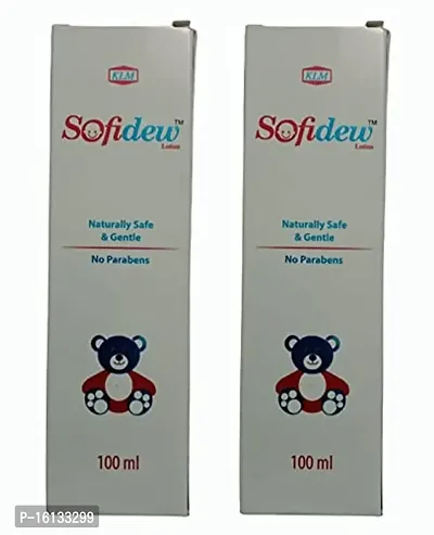 Sofidew Lotion | Parabens Free Baby Lotion | Baby Lotion | 100 ml (Pack of 2)-thumb0