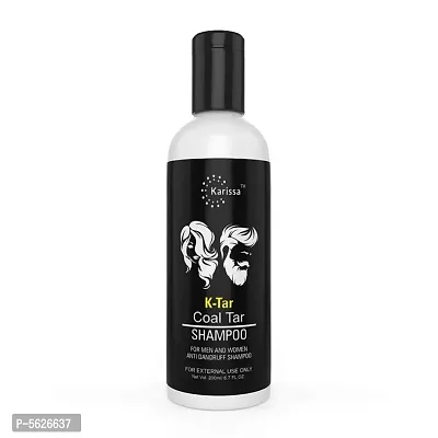 Karissa K TAR Coal Tar shampoo 200ml | Anti dandruff Shampoo | Coal tar With salicylic acid 2%w/w scalp shampoo| Sulphate free and Paraben Free shampoo