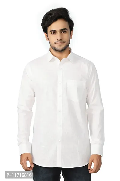 Trendy Linen Blend Casual Shirt For Men-thumb0