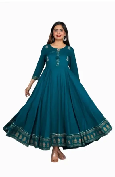 Stylish Georgette Tassels And Latkans Anarkali Kurti For Women