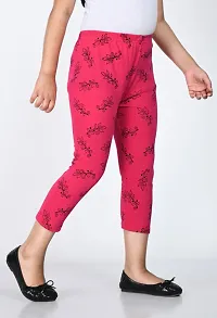 Fabulous Magenta Cotton Printed Capri For Girls-thumb3