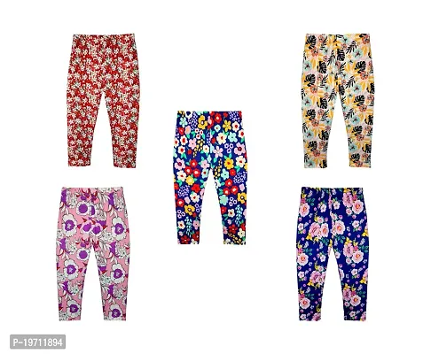 Girls Stylish Multicoloured Polyester Regular Fit Capris