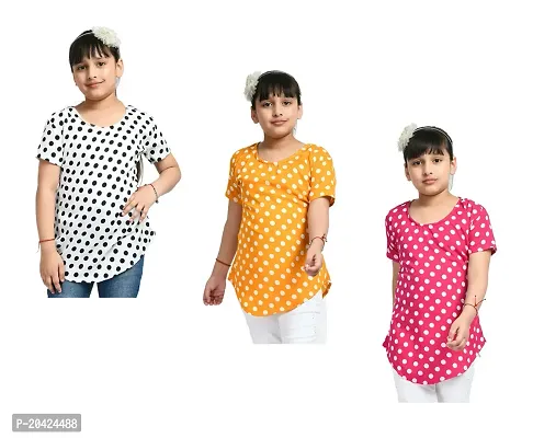 Beautiful Multicoloured Crepe Tops Pack Of 3
