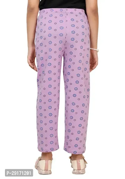 Stylish Multicoloured Cotton Printed Pyjama Lower Pant For Girls Pack Of 3-thumb5